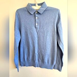 Crewcuts NWOT Blue Knit Polo Sweater Size XL 12-14 100% Cotton